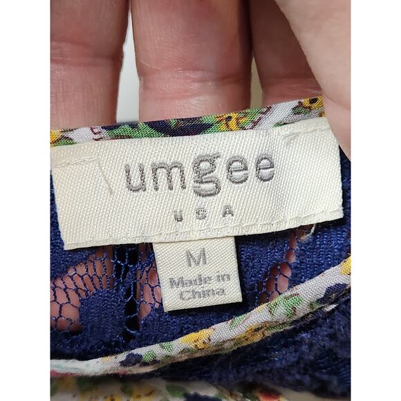 Umgee Top Womens M Floral Paisley Lace Cottagecore Romantic Victorian - Picture 7 of 12